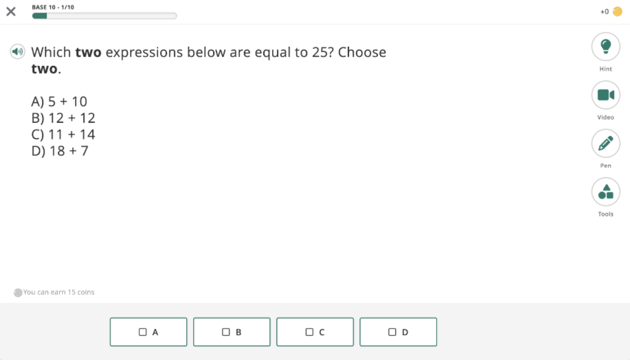 An example multiple answer question.