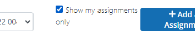 The Show my assignments only checkbox, shown here as checked.